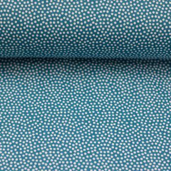 Baumwolle Dotty Petrol/Weiß by Swafing